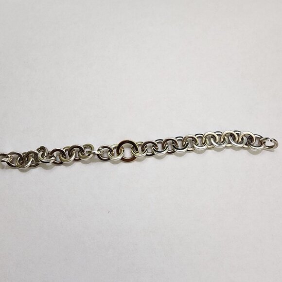 Tiffany & Co sterling silver & 18K YG circle link bracelet - Picture 2 of 2